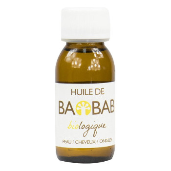 Huile de Baobab 60ml pour cheveux, corps et ongles